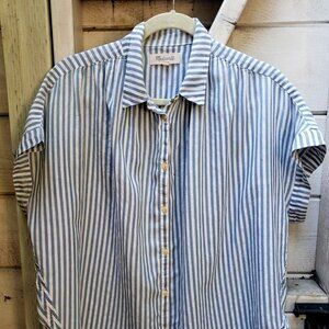 Madewell flowing blue striped shirt